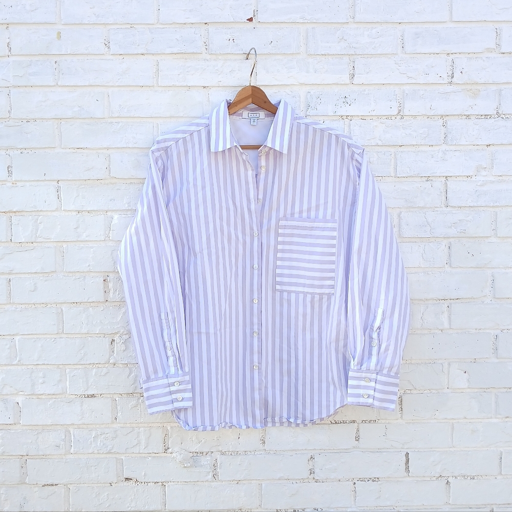 AYR The Deep End Stripe Shirt in Grape Soda Large - Picture 3 of 9